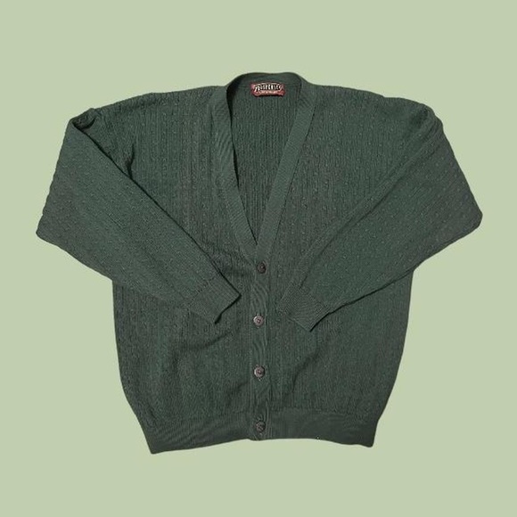 🌥️vintage forest green oversized cardigan - Picture 1 of 3